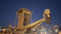 Barke auf Sphinx-Strasse zwischen Luxor und Karnak &ndash; &copy; Anette Rietz (Eberhardt TRAVEL)