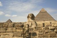Sphinx und Chephren-Pyramide Gizeh