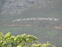 Schriftzug Franschhoek &ndash; &copy; Sandra Mahr (Eberhardt TRAVEL)