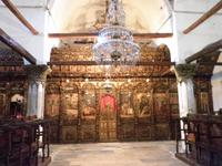 Ikonostasenwand in einer orthodoxen Kirche