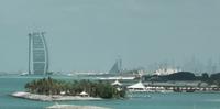 Burj al Arab, von der Monorail aus aufgenommen, Dubai
