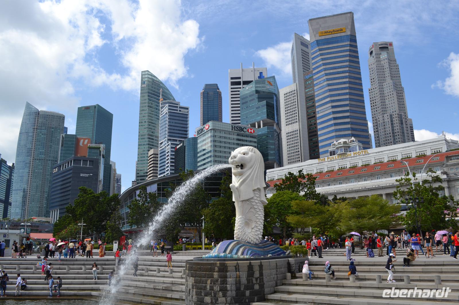 Stadtrundfahrt Singapur - Merlion &ndash; &copy; Andreas Wolfsteller (Eberhardt TRAVEL)