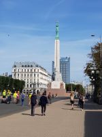 Riga - Blick vom Zentrum auf unser Hotel Radisson Blue (1).jpg &ndash; &copy; Steffi Lambrecht (Eberhardt TRAVEL)