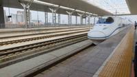 744_Hochgeschwindigkeitszug bei der Einfahrt in Luoyang &ndash; &copy; Nadine Schulz (Eberhardt TRAVEL)