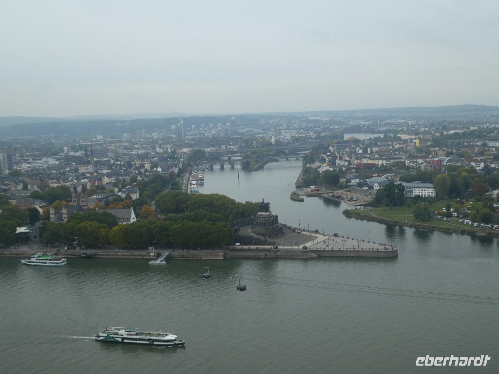 Koblenz Blick auf das Deutsche Eck &ndash; &copy; Kerstin Hugel (Eberhardt TRAVEL)