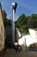 Tag 2 Luxemburg, Aufzug ins Pfaffenthal &ndash; &copy; Gabriele Sauer (Eberhardt TRAVEL)