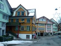 Bunte Holzfassaden in Appenzell