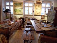 Das historische Klassenzimmer mit Schiefertafeln