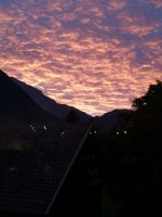 Abendrot, Blick vom Hotel auf den Hohen Göll.jpg &ndash; &copy; Brigitte Mühle (Eberhardt TRAVEL)