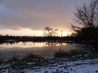 An der Saale ... Sonnenuntergang