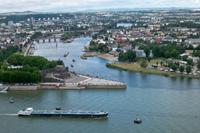 Blick von der Festung Ehrenbreitstein auf das Deutsche Eck &ndash; &copy; Irene Schneider (Eberhardt TRAVEL)