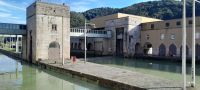 Unsere erste Schleuse dieser Flußkreuzfahrt - Jochenstein