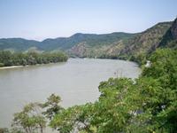 Blick von der Terrasse zur Donau