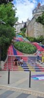 Blois, olympisch dekorierte Treppe &ndash; &copy; Katja Haubold (Eberhardt TRAVEL)