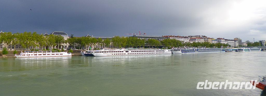 In Lyon war die A-ROSA Stella nicht das einzige Flussschiff &ndash; &copy; Isabel Schirmer (Eberhardt TRAVEL)