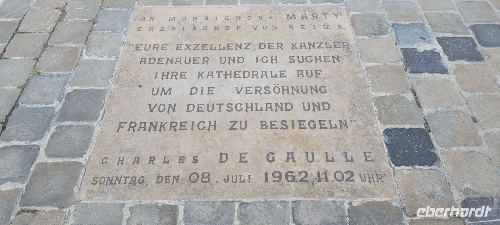 Erinnerung an Versöhnungstreffen De Gaulle und Adenauer, Reims &ndash; &copy; Evelyn Krawczyk-Bärsch (Eberhardt TRAVEL)