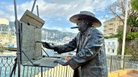 Winston Churchill Statue. Wanderung von Beaulieu-sur-Mer nach St.-Jean-Cap Ferrat. Wanderreise Südfrankreich - malerische Cote d'Azur.