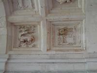 Detail Chambord, Feuersalamander, Wappentier Franz I.