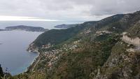 Ausblick vom exotischen Garten in Eze Village