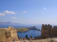 Ausblick von der Akropolis in Lindos