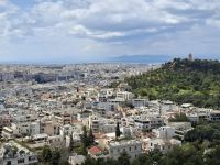 Athen (Ausblick von der Akropolis auf den Philopapposhügel)