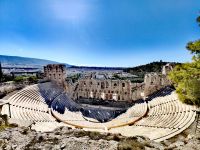 Antikes Odeon des Herodes Atticus, römisches Theater am Südhang der Akropolis