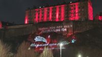 Abschluss der Fackelprozession am Castle