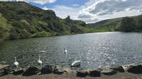 Spaziergang zurück vom Arthur´s Seat an St. Margaret´s Loch vorbei