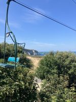 Südengland, .Isle of Wight, Sessellift zur Alum Bay