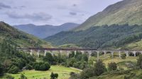 Jacobite Steam Train auf dem Glenfinnan Viaduct