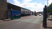 Eines der Tore, die jeden Abend durch die Polizei in Belfast zwischen den protestantischen und katholischen Vierteln geschlossen werden. &ndash; &copy; Stefan Jahnke (Eberhardt TRAVEL)