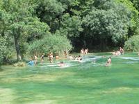 Baden an den Krka-Wasserfällen
