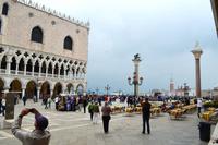 0521 Venedig, Dogenpalast und Marcussäule