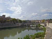 Rom (Tiber mit der Ponte Vittorio Emanuele II)
