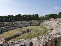 Syrakus, archäologische Zone, römisches Amphitheater &ndash; &copy; Ria Heilmann (Eberhardt TRAVEL)