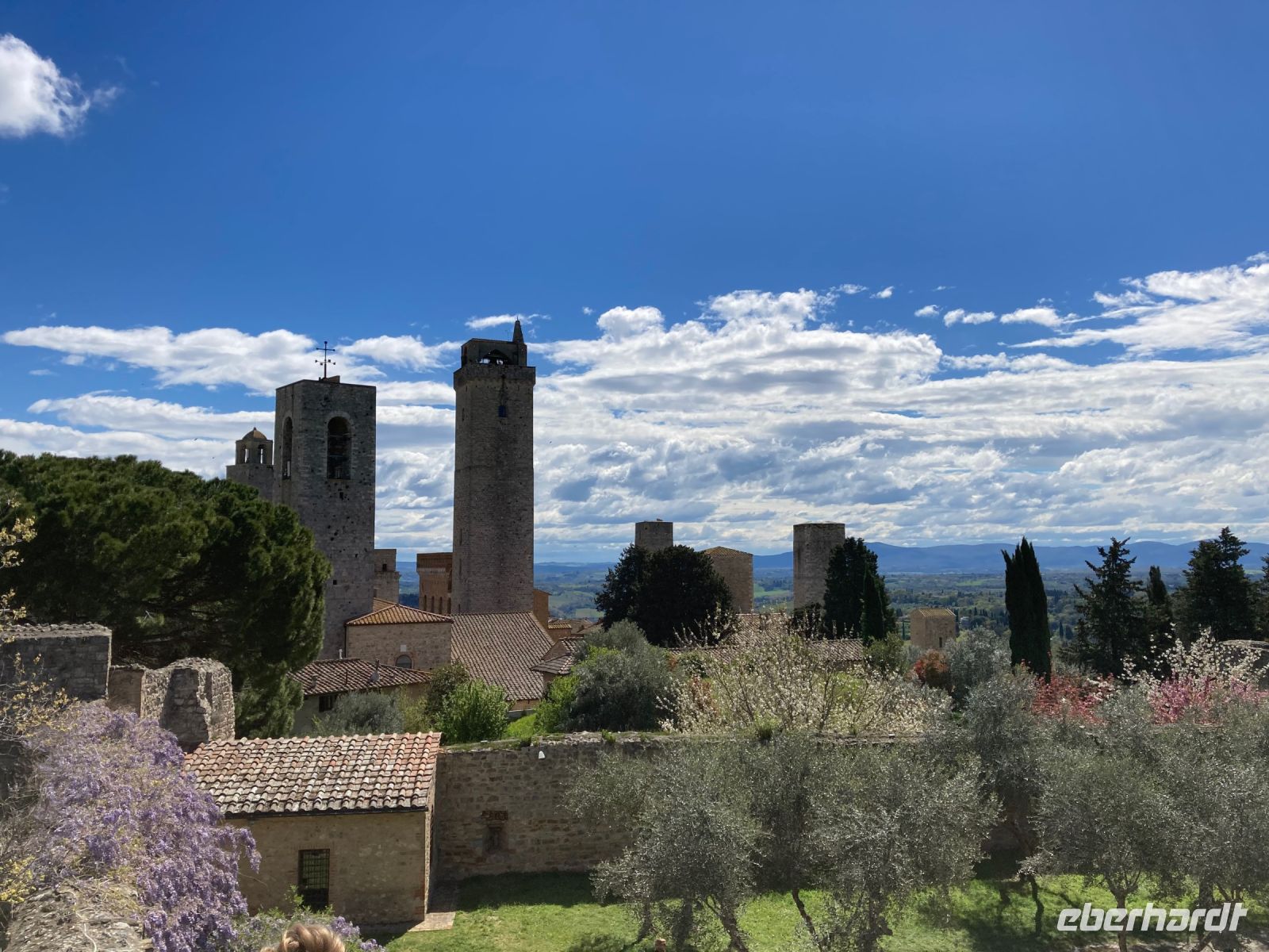 6. Reisetag – Stadtführung in San Gimignano – Parco della Rocca – Blick zur Stadtmitte &ndash; &copy; Andreas Wolfsteller (Eberhardt TRAVEL)