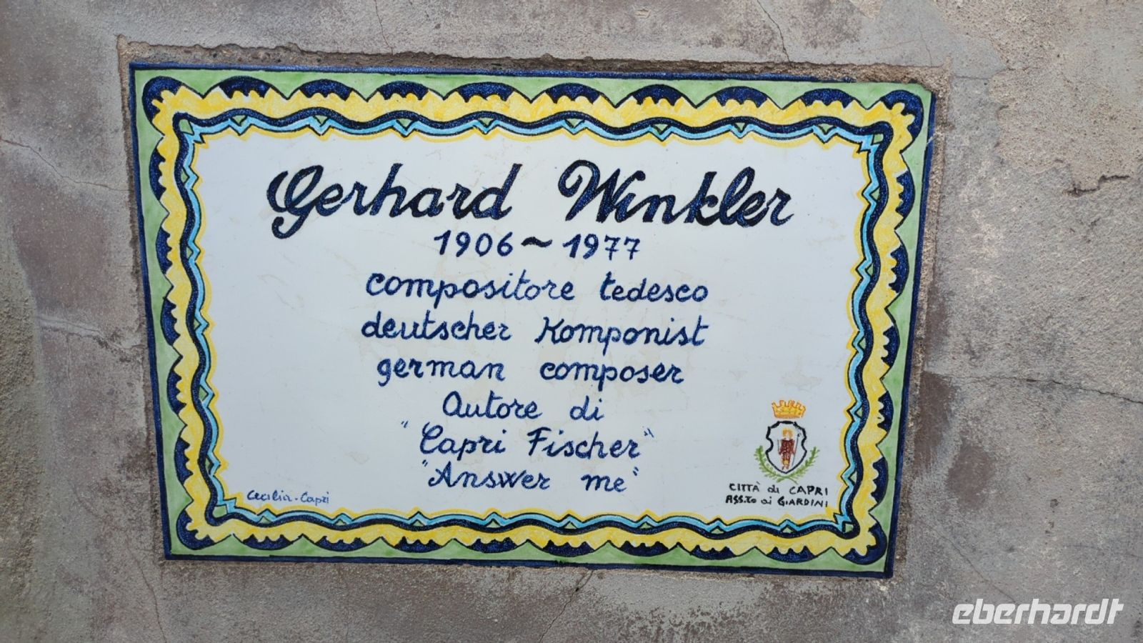 im Gedenken an die ´Caprifischer´ &ndash; &copy; Günter Thomas Menzel (Eberhardt TRAVEL)