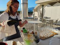 70. Geburtstagsumtrunk auf der Dachterasse unseres Hotels  &ndash; &copy; Monika Cortese (Eberhardt TRAVEL)