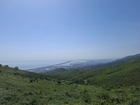Auffahrt zum Col de Teghime (Blick auf die   Lagune von Bastia bzw. 