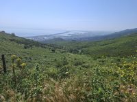 Auffahrt zum Col de Teghime (Blick auf die Lagune von Bastia bzw. 