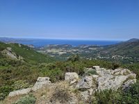 Auffahrt zum Col de Teghime (Blick in Richtung Golf von Saint-Florent)