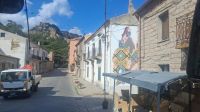 Aggius Wandmalerei Webteppich &ndash; &copy; Anette Rietz (Eberhardt TRAVEL)