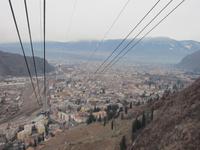 Blick von der Seilbahn auf Bozen