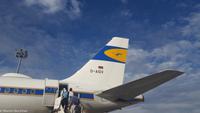 Lufthansa Sonderlackierung der 1950er Jahre - Wenn auf Capri die rote Sonne...