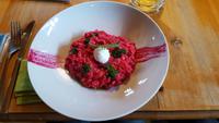 Eishof - Rote Beete Reis mit Ziegenkäse - lecker &ndash; &copy; Betina Marinow (Eberhardt TRAVEL)