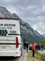 Unser Bus von Golden Arrows mit der tollen Kim als Fahrerin &ndash; &copy; Elisabeth Fox-Maerki (Eberhardt TRAVEL)