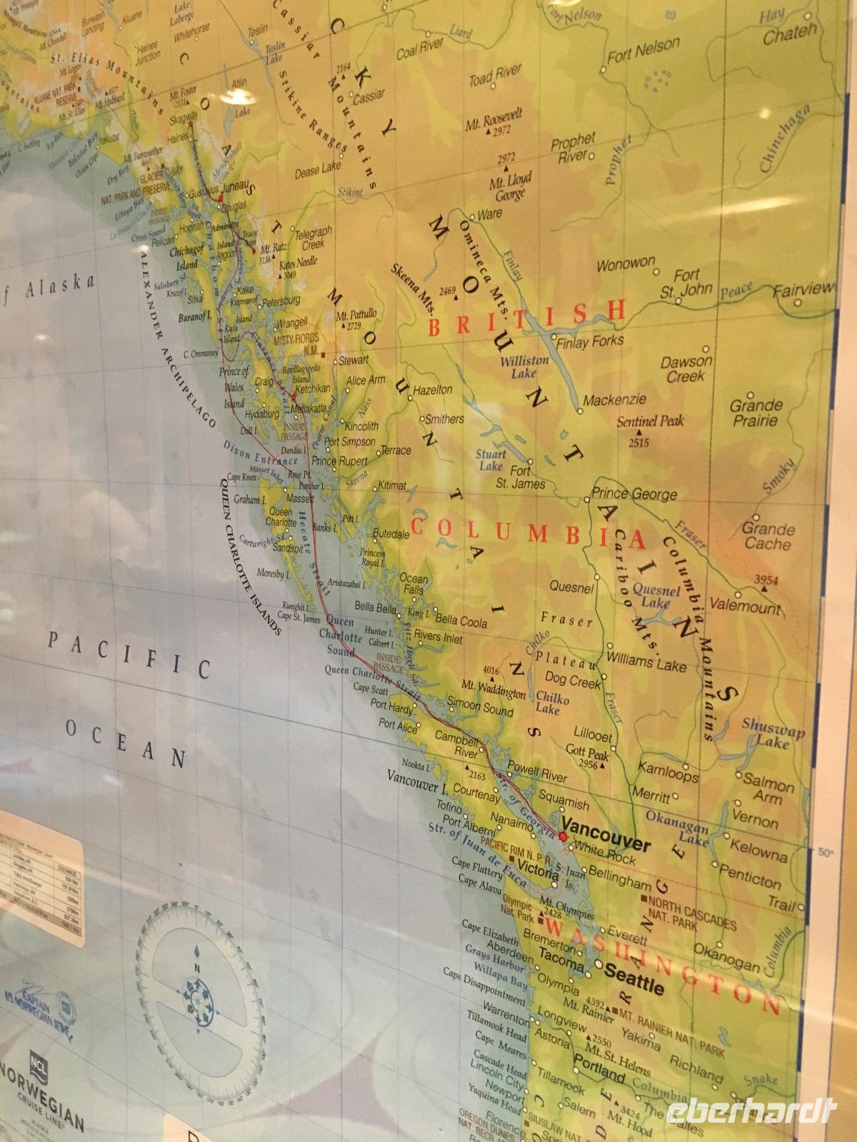 Unsere Schiffsroute &ndash; &copy; Elisabeth Fox-Maerki (Eberhardt TRAVEL)