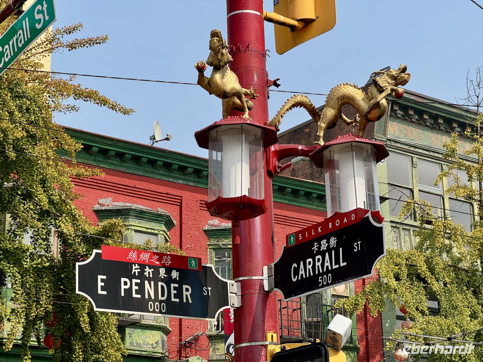 13. Tag – Stadtrundfahrt Vancouver – Laternenmast in Chinatown &ndash; &copy; Andreas Wolfsteller (Eberhardt TRAVEL)