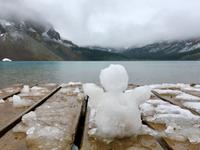 Bow Lake im Juli ?!? &ndash; &copy; Elisabeth Fox-Maerki (Eberhardt TRAVEL)
