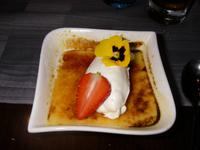 Crème Brulée im Fischrestaurant Atlantique